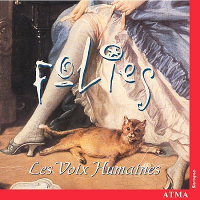 "CD cover art: woman in dress with cat, red border, and white text."