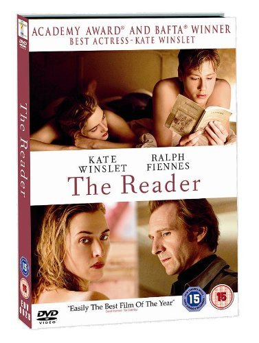 DVD case for "The Reader" with images of Kate Winslet and Ralph Fiennes.