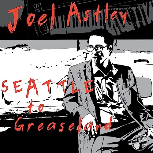 CD cover: black and white portrait of Joel Astley with piano and text.