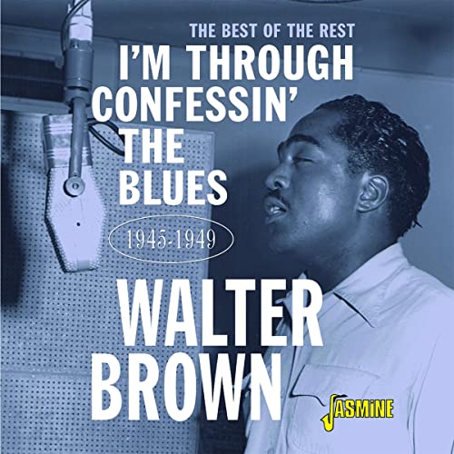 CD cover featuring Walter Brown singing into a vintage microphone.