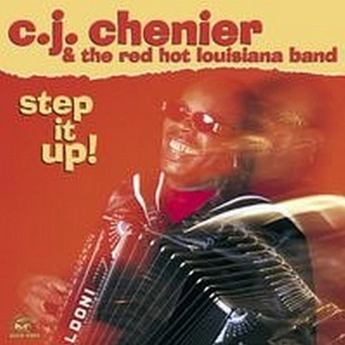 Album cover featuring a man playing accordion, with orange and yellow background.