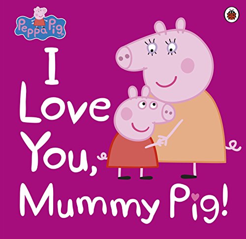 "Children's book cover featuring Peppa Pig and Mummy Pig on a purple background."