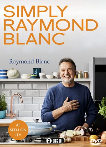 DVD cover featuring chef Raymond Blanc holding a platter of food, with a large house.