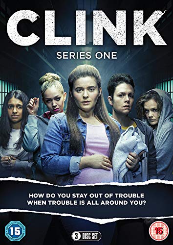 “Clink: Series 1” DVD cover featuring five women in a prison setting.