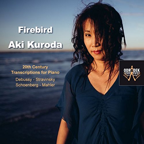"CD cover with a woman in a blue top and blurred ocean background."