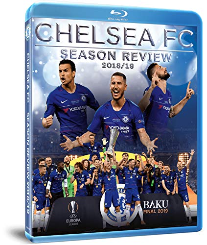 Chelsea FC 2018/19 season review Blu-ray cover with celebrating players.