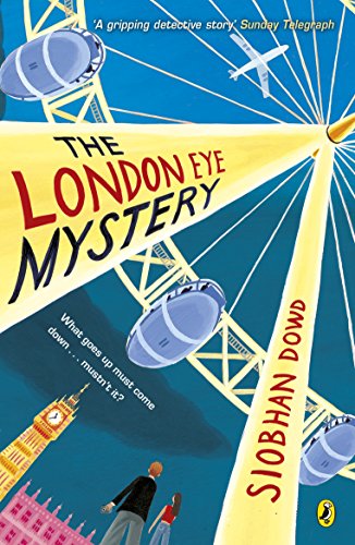 "The London Eye Mystery" book cover featuring the London Eye and Big Ben.
