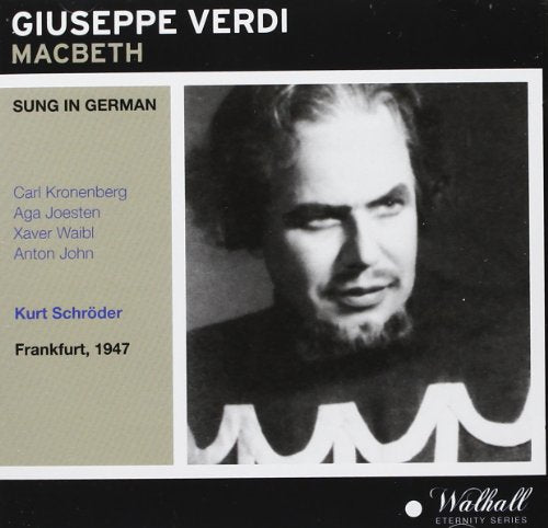 CD cover for Verdi’s Macbeth, featuring a black and white portrait.