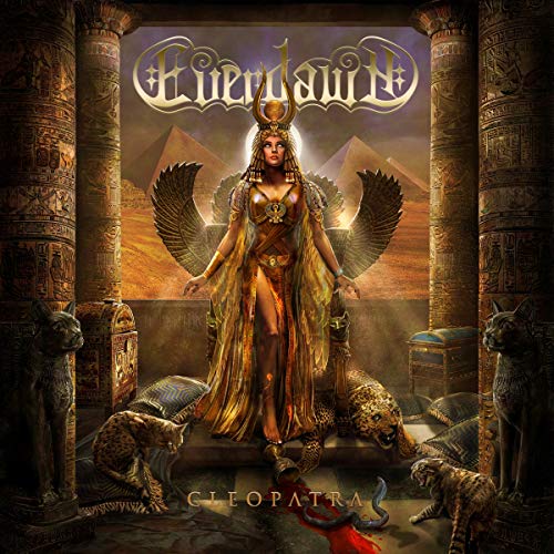 CD cover: Cleopatra in golden attire, framed by Egyptian architecture.