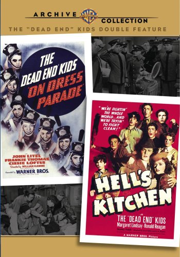 DVD cover featuring two vintage movie posters: "Dead End Kids On Dress Parade" and "Hell's Kitchen".