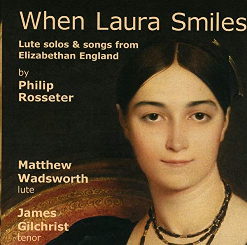 CD cover: portrait of a woman with lute, Elizabethan music theme.