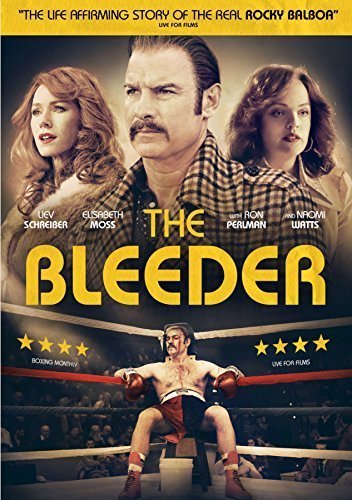 DVD cover for "The Bleeder" featuring Liev Schreiber and Elisabeth Moss.