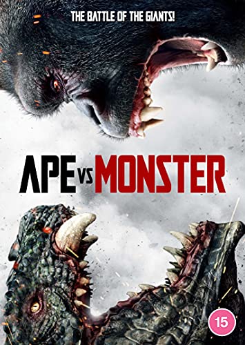 DVD cover: Ape and monster faces in a dramatic battle scene.