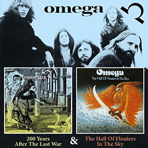 Omega double CD cover featuring band members and fantasy artwork.