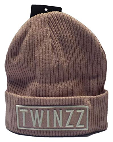 Twinzz Fitted Beanie Hat Pink/White