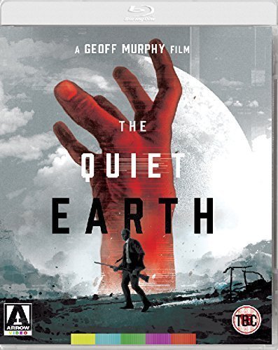 Blu-ray cover art featuring a giant red hand behind a man holding a rifle.