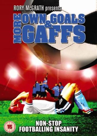 DVD cover for "Own Goals & Gaffs" featuring a soccer ball and players.