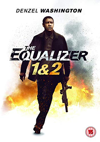 DVD cover for "The Equalizer 1 & 2" starring Denzel Washington.
