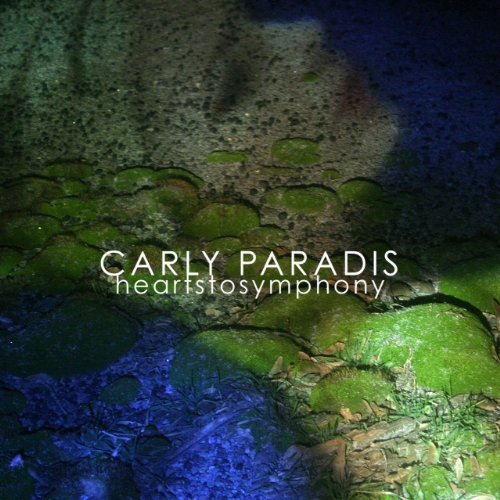 Album cover for Carly Paradis’ “Hearts To Symphony” with moss texture.