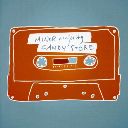 Orange cassette tape illustration for Minor Majority’s “Candy Store” CD.