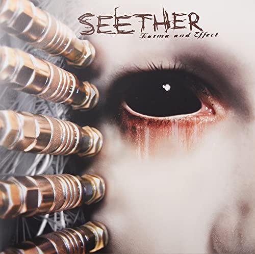 Seether album cover: eye with red tears, gripped by metallic fingers.