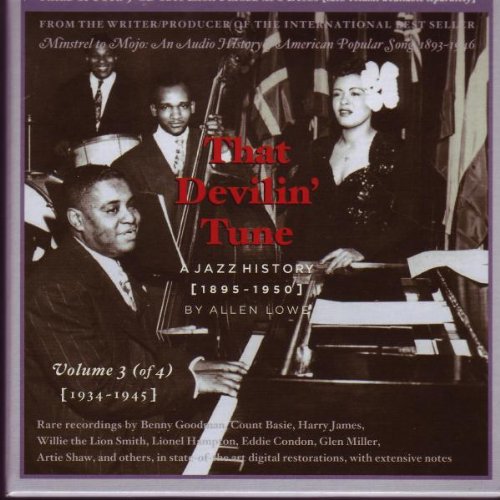 Black-and-white CD cover featuring a jazz band with red title "That Devilin' Tune".