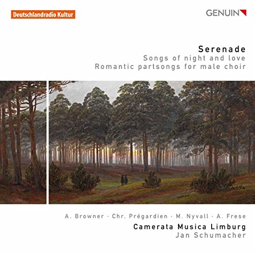 CD cover: Forest landscape with figures, text “Serenade” and composer details.