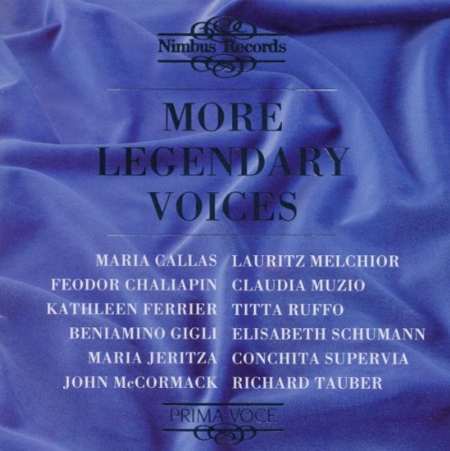 "Blue fabric album cover with 'More Legendary Voices' title and artist names listed."