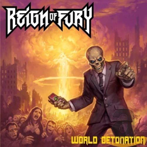 CD cover: skeleton in a suit with a mushroom cloud background.