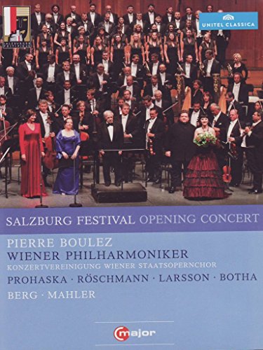 Orchestra, choir, and soloists performing on a concert stage; DVD cover.