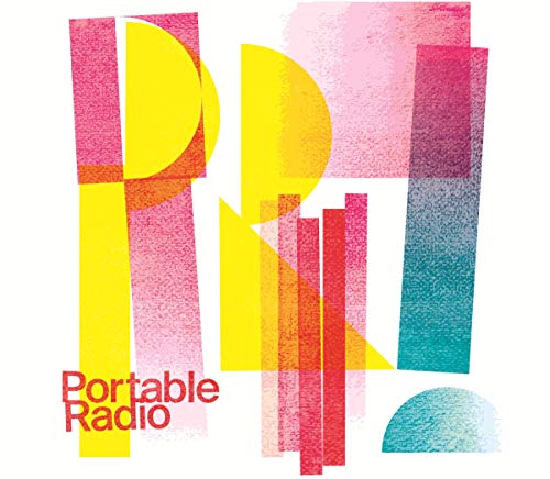 Abstract geometric design with the text "Portable Radio" at the bottom.