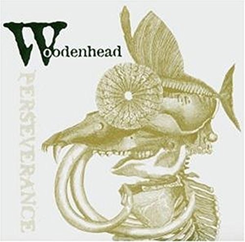 CD cover for Woodenhead’s “Perseverance” featuring ornate, golden fish illustration.