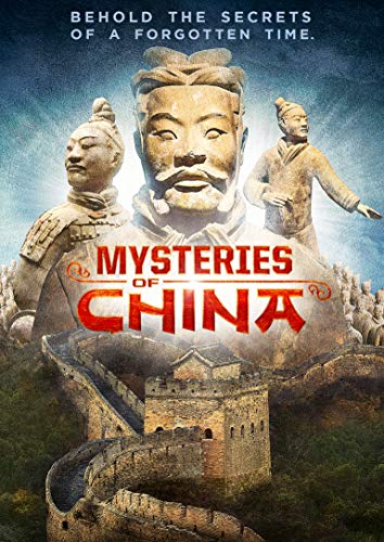 DVD cover for "Mysteries of China" featuring terracotta warriors and the Great Wall.