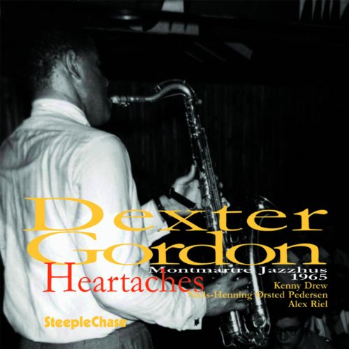 CD cover with Dexter Gordon holding a saxophone, text overlay with title and artist name.