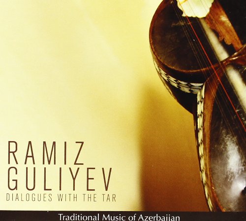 "CD cover featuring a tar instrument against a yellow and orange gradient background."