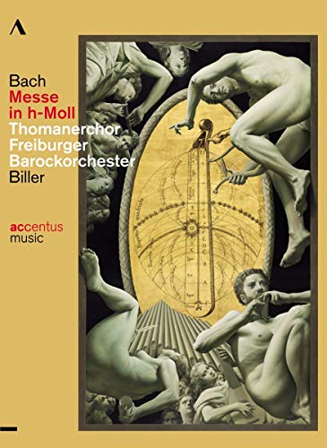 DVD cover for Bach’s Mass in B Minor featuring figures and musical diagrams.