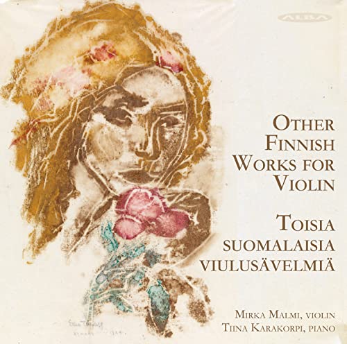 CD cover with a painted portrait of a woman and floral details.
