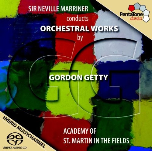 "CD cover with colorful background, white text, and PentaTone Classics logo."