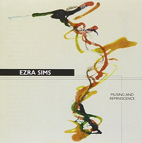 "Album cover with abstract, swirling shapes in orange, green, and black on a white background."