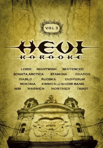 Hevi Karaoke Vol. 3 DVD cover with gothic architecture and band names.