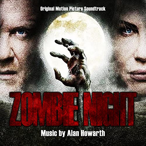 CD cover for "Zombie Night" soundtrack featuring a zombie and full moon.