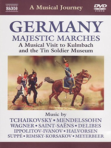 DVD cover featuring miniature Prussian soldiers on horseback, German marches.