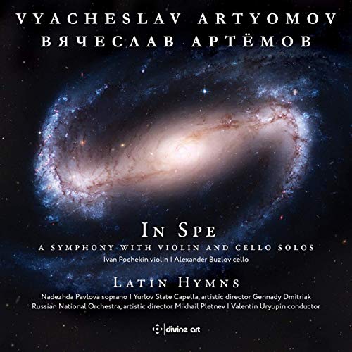 CD cover featuring a galaxy image with white text describing the album and artist.