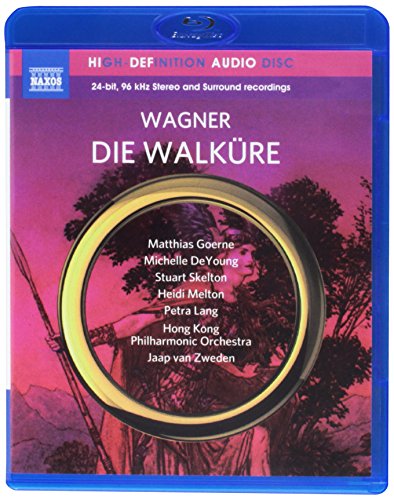 Blue-ray disc case with pink cover, featuring "Wagner: Die Walküre" and performer names listed.