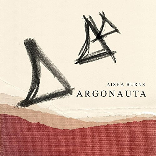 Album cover for Aisha Burns’ “Argonauta” featuring abstract black brushstrokes.