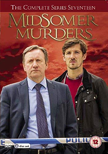 "Midsomer Murders" DVD cover featuring two men against a red cloudy background.