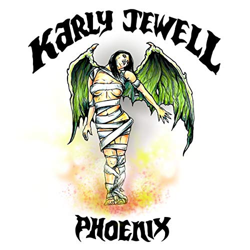 CD cover art: winged figure with bandages, titled "Karly Jewell - Phoenix".
