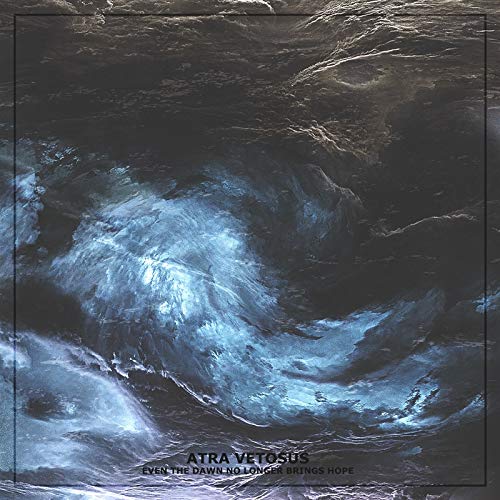 Dark, abstract album cover for Atra Vetosus CD, swirling blues and grays.