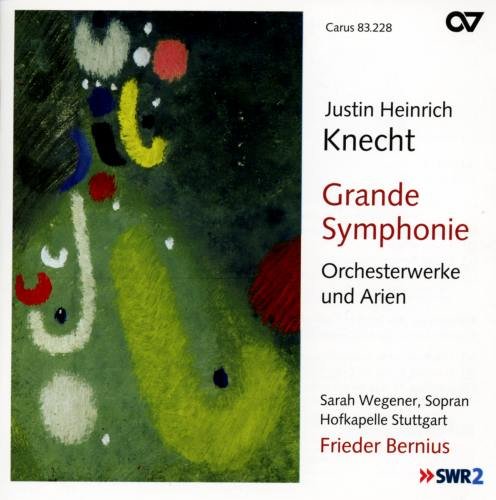 CD cover with abstract green painting and white text panel featuring red accents.