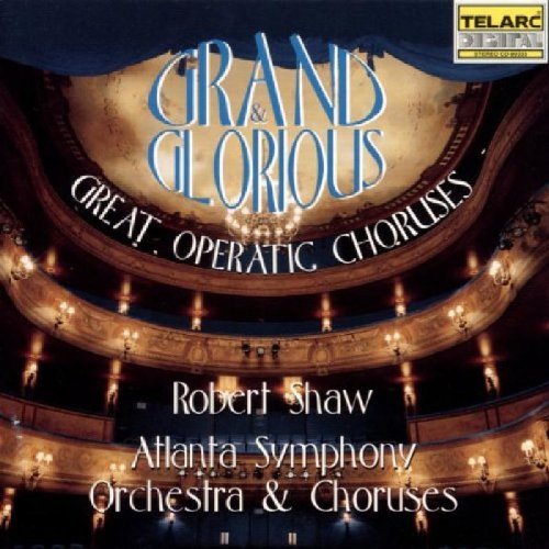"CD cover featuring an ornate opera house with 'Grand & Glorious' in blue."